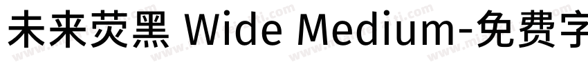 未来荧黑 Wide Medium字体转换